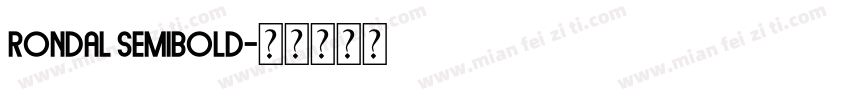Rondal Semibold字体转换